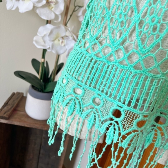 Maurice’s Boho Gypsy Festival Crochet Tank Small Beach Fringe Festival Rodeo - Picture 5 of 9